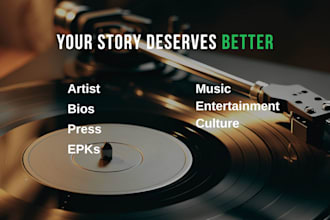 write a professional bio for spotify, press or editorial