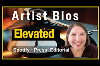 write artist and spotify bios for musicians