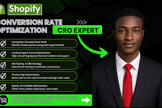 optimize your shopify store for higher conversions and more sales as cro expert