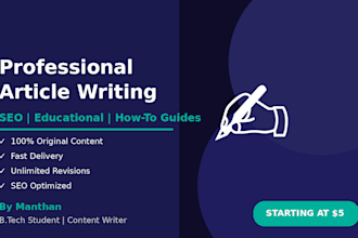 write SEO blog articles and website content for your business