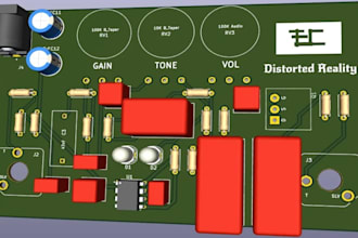 create custom pcb and schematics for audio amplifiers, preamps, and guitar pedal