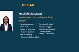 provide virtual assistance, admin and customer support