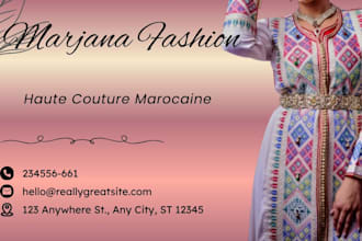 design a luxury metallic and bronze business card for your fashion brand