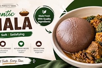 create premium amala food promotion and online branding content