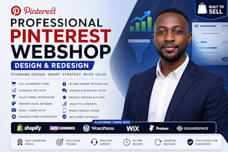 design a pinterest webshop store that drives traffic and sales