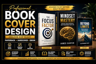 design paperback book cover, nonfiction cover, kdp hardcover