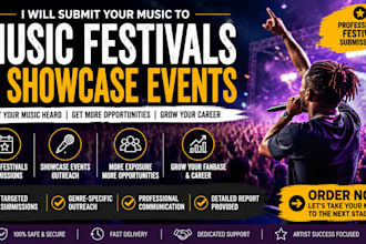 submit your music to festivals and showcase events