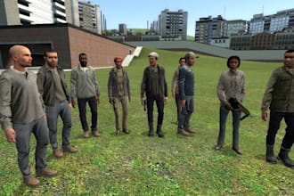 port your player model to gmod, garrys mod