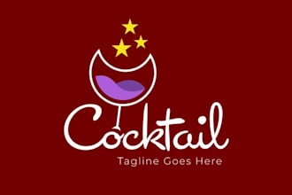 design cocktail bar vintage logo design with company