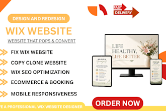 wix website design wix website redesign clone wix website business development