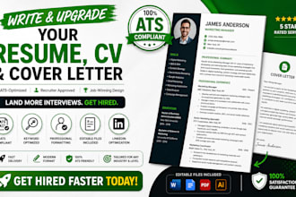 write and upgrade your resume, cv and cover letter