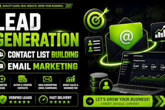 do targeted b2b lead generation, contact list building and email marketing