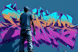 make professional graffiti logo and urban style art