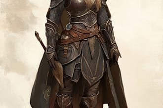 fantasy dnd character illustration