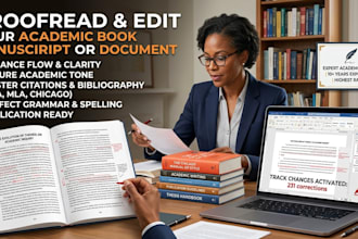 proofread and edit your academic book manuscript or document