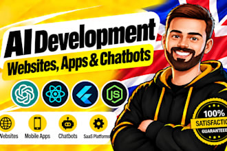 create ai websites, ai mobile apps, ai saas platforms and chatbots