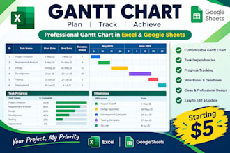 create professional gantt charts in excel