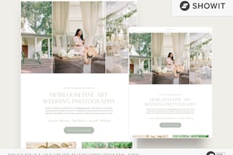design redesign and customize showit website showit template blog and seo