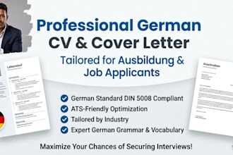 create a profrssional lebenslauf and anschreiben for ausbildung or job