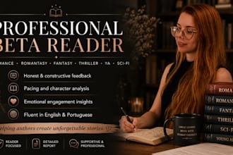 beta read and give constructive and expert feedback