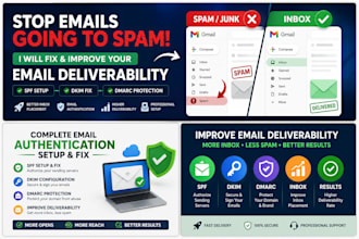 fix email spam issues spf dkim dmarc and improve deliverability