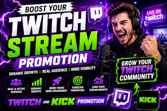 promote your twitch stream for organic twitch growth