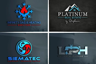 design plumbing heating cleaning hvac oil gas business logo