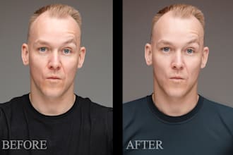 do natural men photo retouching and high quality editing