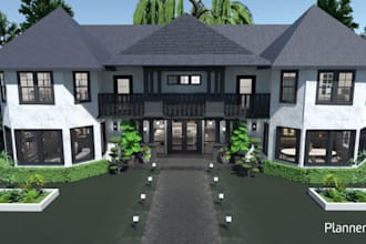 do architectural 2d, 3d floor plan, interior and exterior design in planner 5d