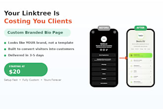 build a custom linktree link for instagram and tiktok