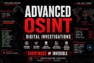perform advanced osint investigations and digital footprint analysis