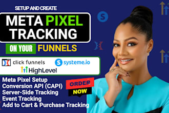 setup facebook pixel, conversion api tracking for clickfunnels, ghl, systeme io