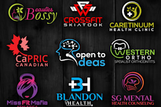 design mental health, wellness, coaching, counseling, fitness, and medical logo