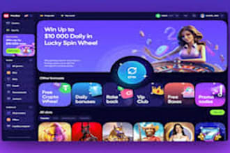 develop gamble website, sport app, crypto bet app, website