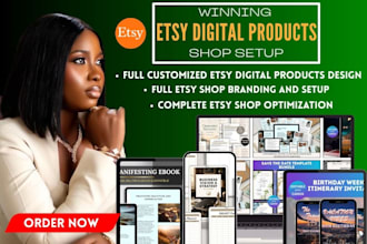 design etsy digital products, etsy shop setup, etsy seo, etsy shop listing
