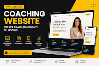 design coaching website for life consultant  speaker trainer