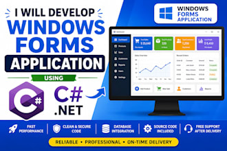 develop windows form app using c sharp