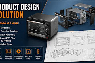 do 3d cad design and 3d printing design using solidworks