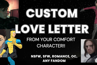 write a custom letter from your comfort character
