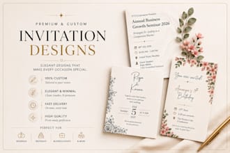 design custom invitation cards for any event