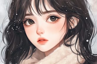 anime character an illustration