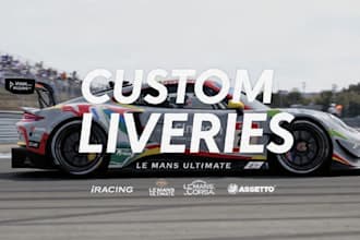 design your car livery wrap on iracing, le mans ultimate, and assetto corsa