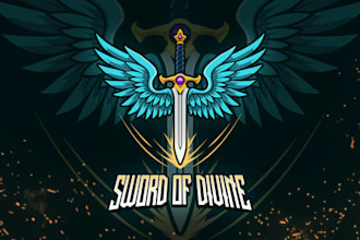 design a bold vintage crossed swords logo