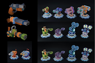 model and texture stylized game props in blender
