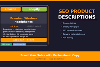 write product description for amazon and shopify