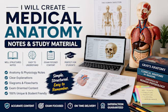 create medical anatomy notes for students