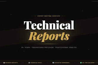 write professional business, technical reports and executive summaries