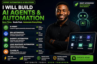 ai agent, rpa automation, shopify automation lead whatsapp automation claude ai
