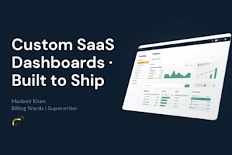 build a custom saas dashboard with react nextjs and nodejs