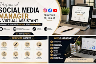 be your social media manager and virtual assistant for fb ig and yt growth